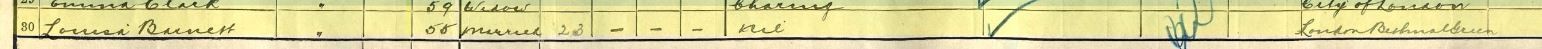Louisa Barnett 1911 census
