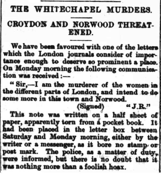 Click image for larger version

Name:	Croydon Chronicle 20 Oct 1888.jpg
Views:	146
Size:	108.7 KB
ID:	808148