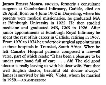 Click image for larger version

Name:	JAMES ERNEST MONRO OBITUARY.jpg
Views:	0
Size:	71.6 KB
ID:	863281
